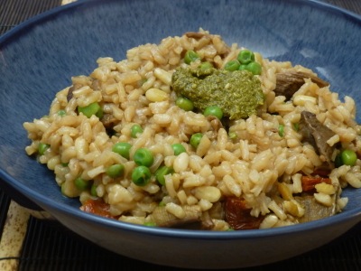 Risotto with green peas
